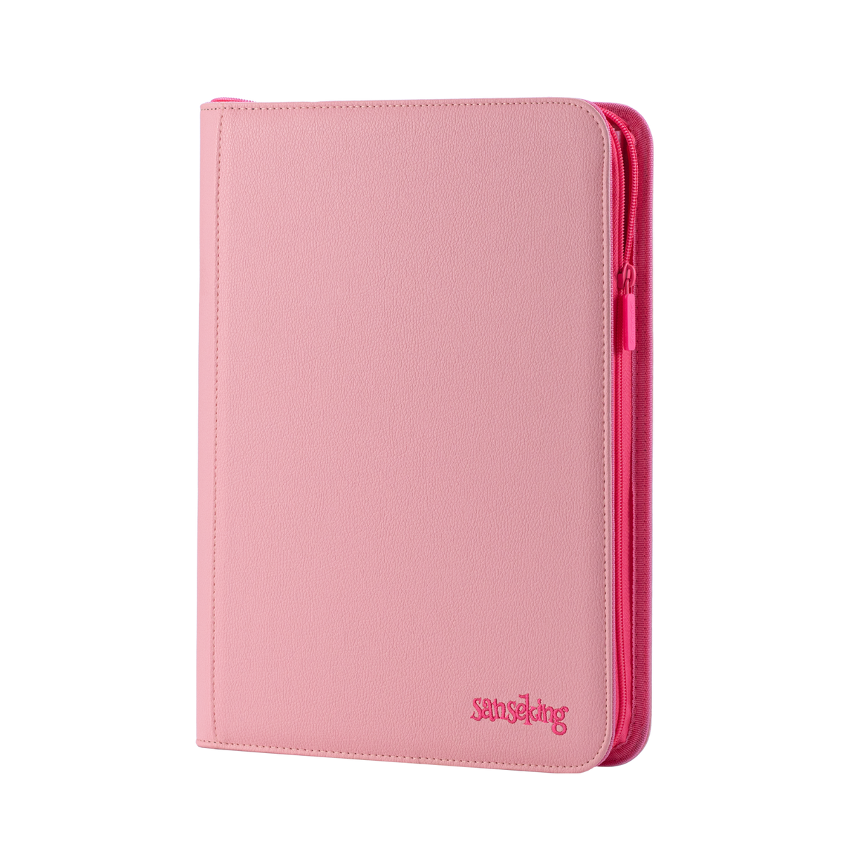 Pink Plaid 4/9/12-Pocket PU Binder