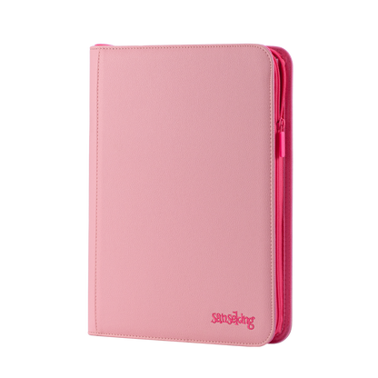 Pink Plaid 4/9/12-Pocket PU Binder