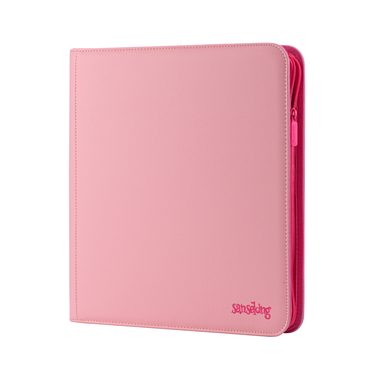 Pink Plaid 4/9/12-Pocket PU Binder
