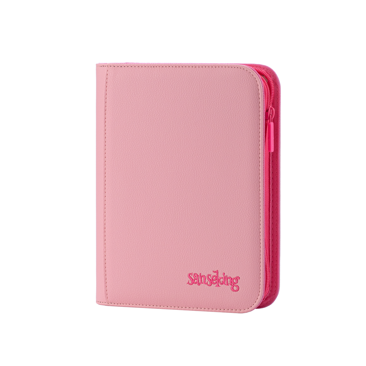 Pink Plaid 4/9/12-Pocket PU Binder