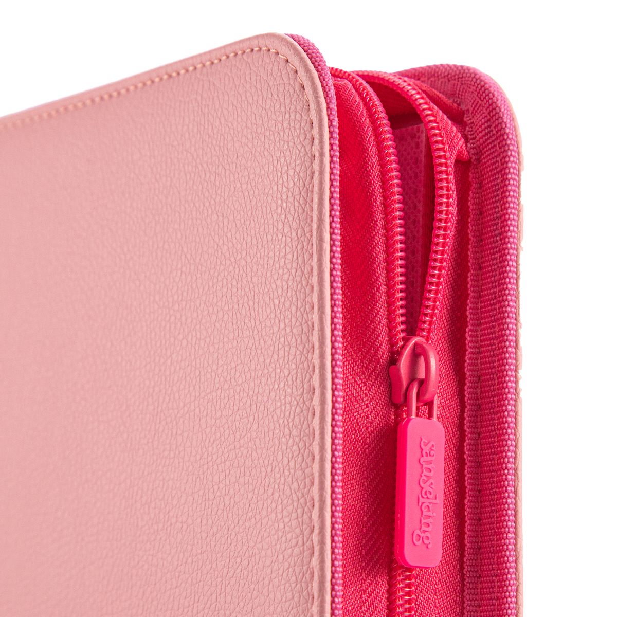 Pink Plaid 4/9/12-Pocket PU Binder
