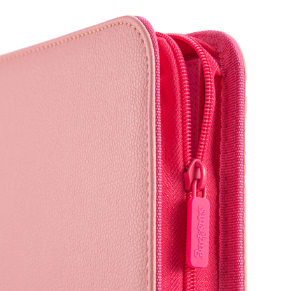 Pink Plaid 4/9/12-Pocket PU Binder