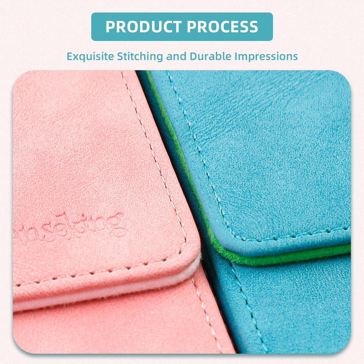 Leather Deck Box for TCG (Vertical,Cyan)