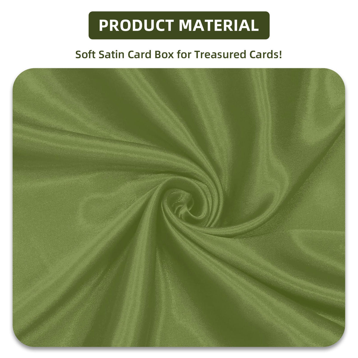 Satin Deck Box Fits 100+ (Dark Green)