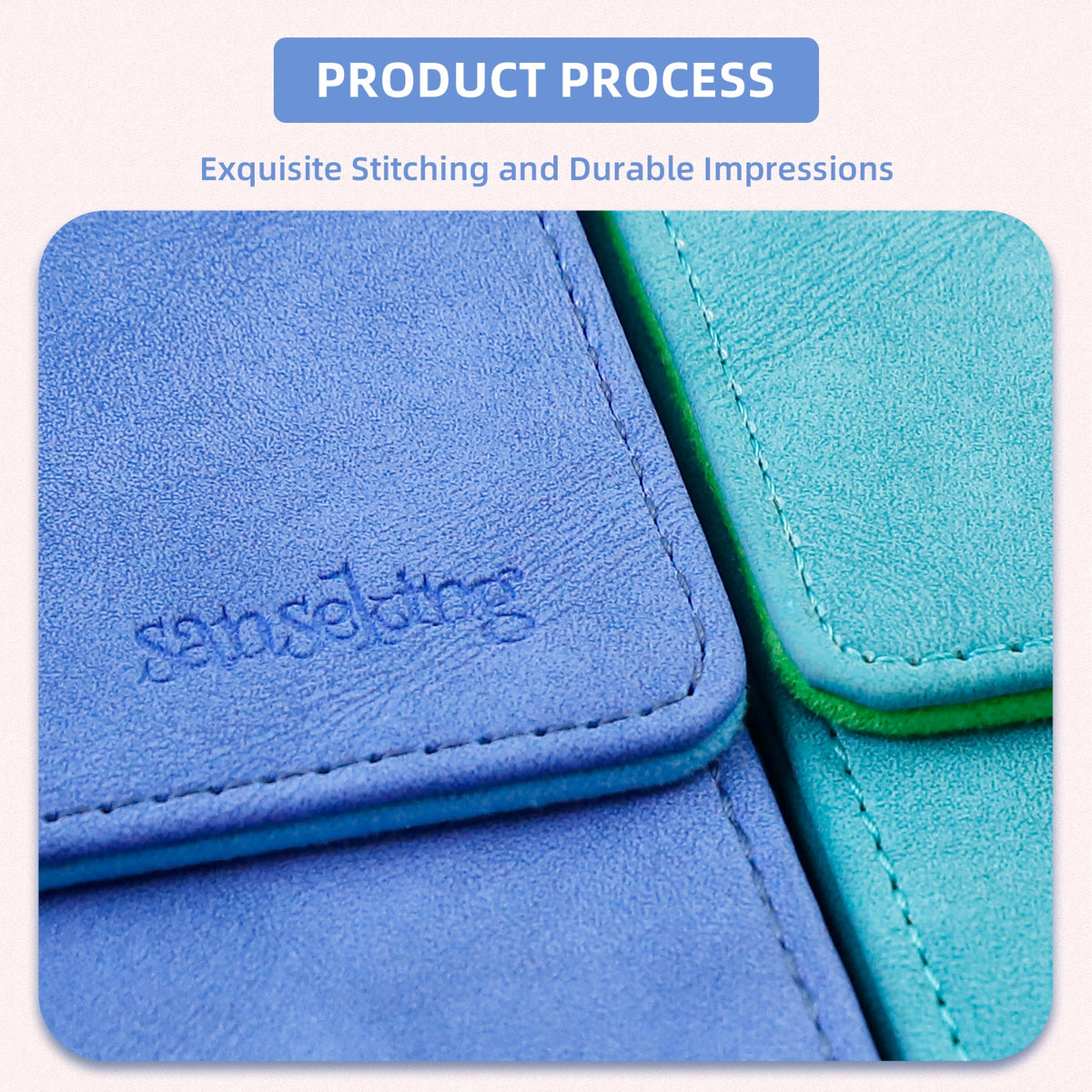 Leather Deck Box for TCG (Vertical,Light Blue)