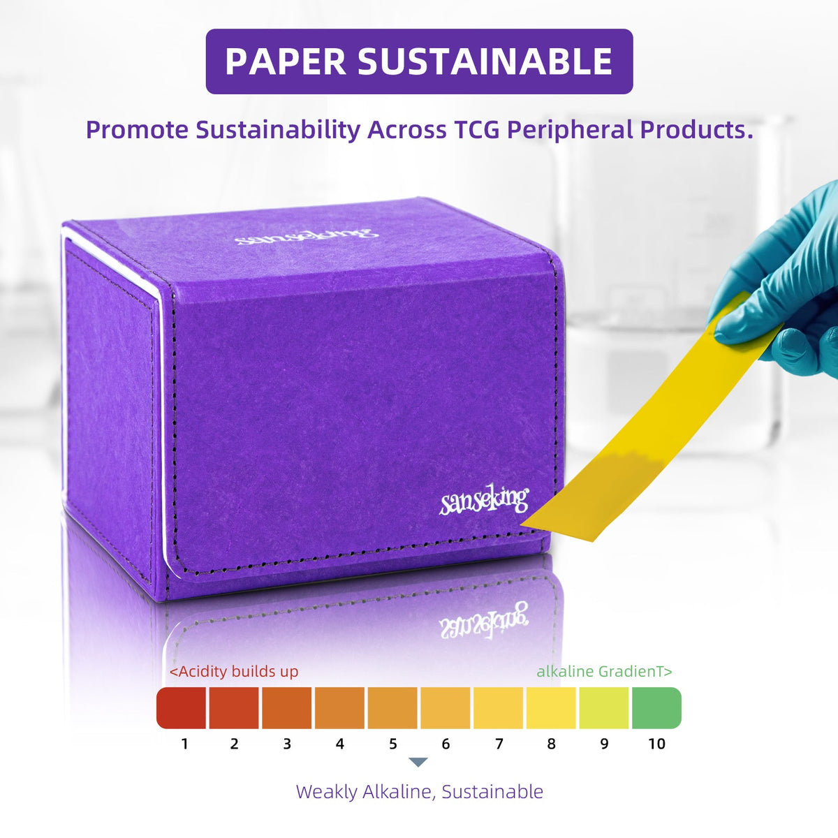 TCG Deck Box Fits 100+ yvek® (Horizontal,Purple)