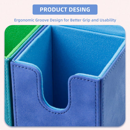 Leather Deck Box for TCG (Vertical,Light Blue)