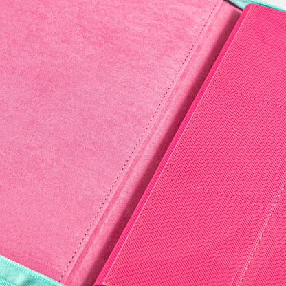 Coral Binder Series - PU Leather Zipper 9-Pocket Coral Red