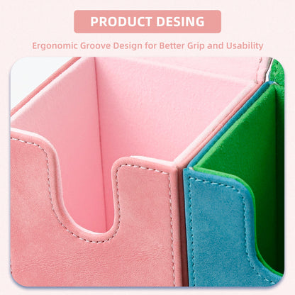 Leather Deck Box for TCG (Vertical,Pink)