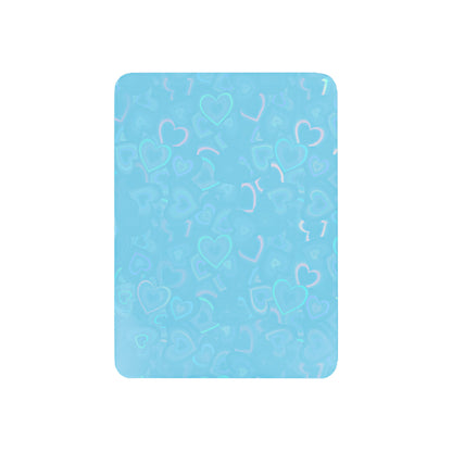 Love Heart-Shape Laser Flashing Rounded Card Sleeves