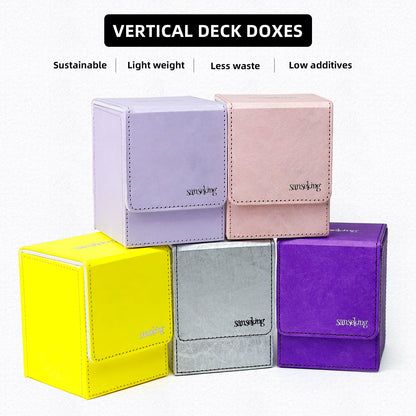 TCG Deck Box Fits 100+ yvek® (Vertical,Silver)