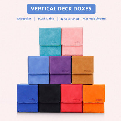 Leather Deck Box for TCG (Vertical,Light Blue)