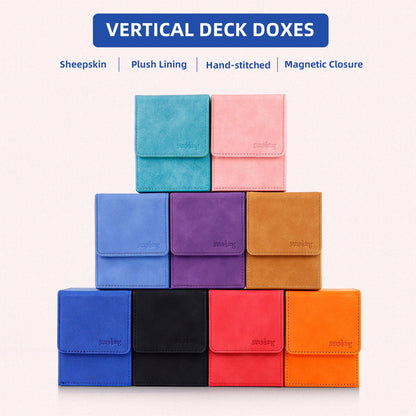 Leather Deck Box for TCG (Vertical,Dark Blue)