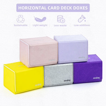 TCG Deck Box Fits 100+ yvek®  (Horizontal,Light Purple)