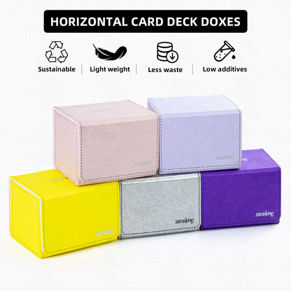 TCG Deck Box Fits 100+ yvek® (Horizontal,Silver)