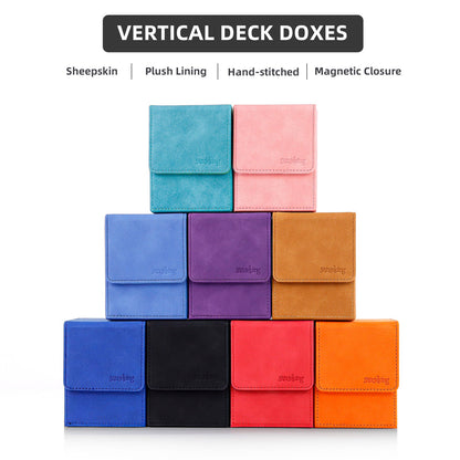 Leather Deck Box for TCG (Vertical,Black)