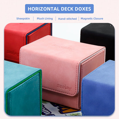 Leather Deck Box for TCG (Horizontal,Blue)