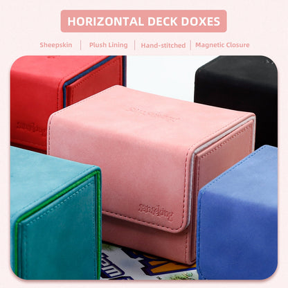 Leather Deck Box for TCG (Horizontal,Pink)