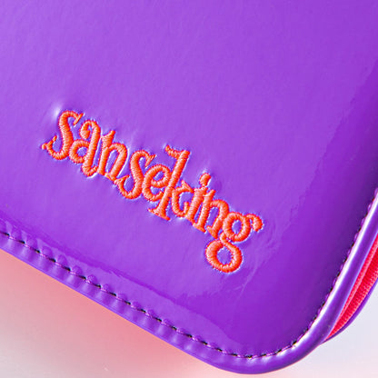 Coral Binder Series - PU Leather Zipper 9-Pocket Coral Purple