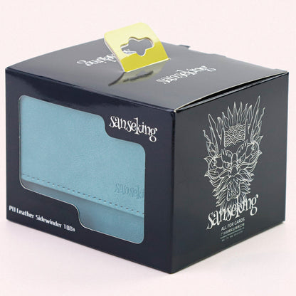 Leather Deck Box for TCG (Horizontal,Cyan)