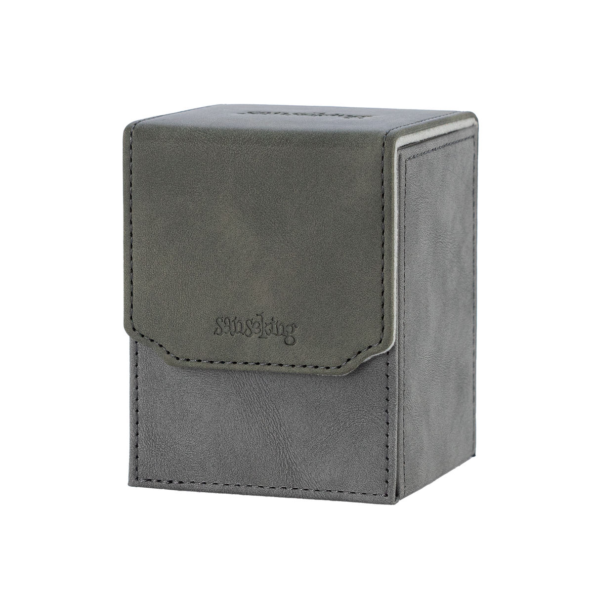 Color-Block Pu Deck Box Grey with 1 Divider