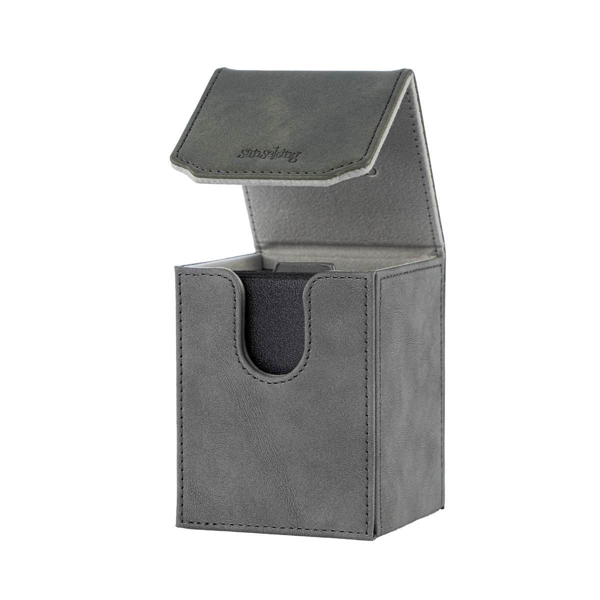 Color-Block Pu Deck Box Grey with 1 Divider