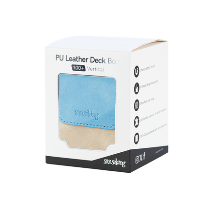 Color-Block Pu Deck Box Blue with 1 Divider
