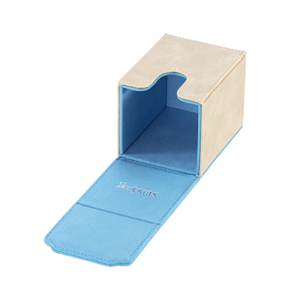 Color-Block Pu Deck Box Blue with 1 Divider