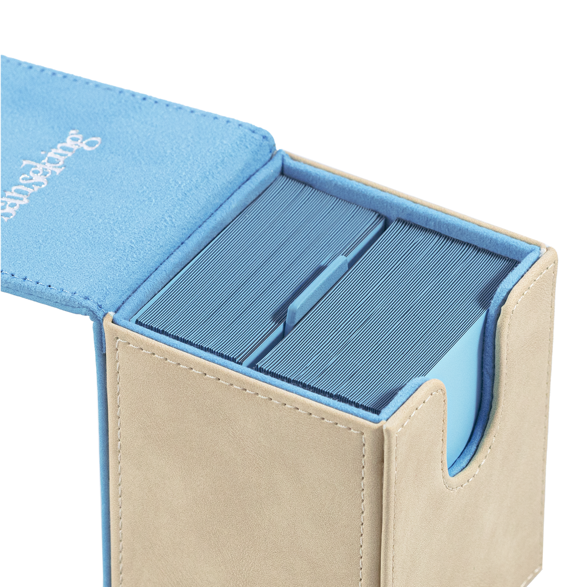 Color-Block Pu Deck Box Blue with 1 Divider
