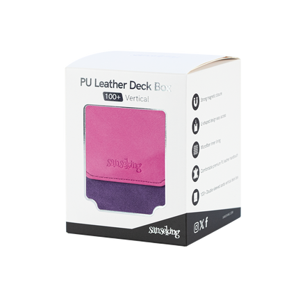 Color-Block Pu Deck Box Chic Red with 1 Divider