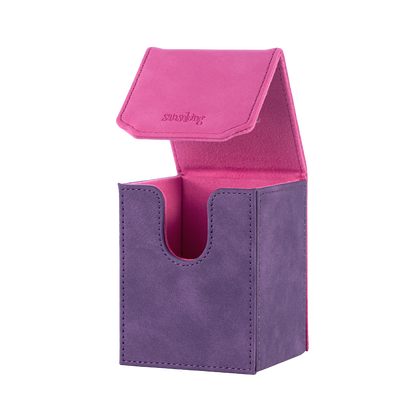 Color-Block Pu Deck Box Chic Red with 1 Divider