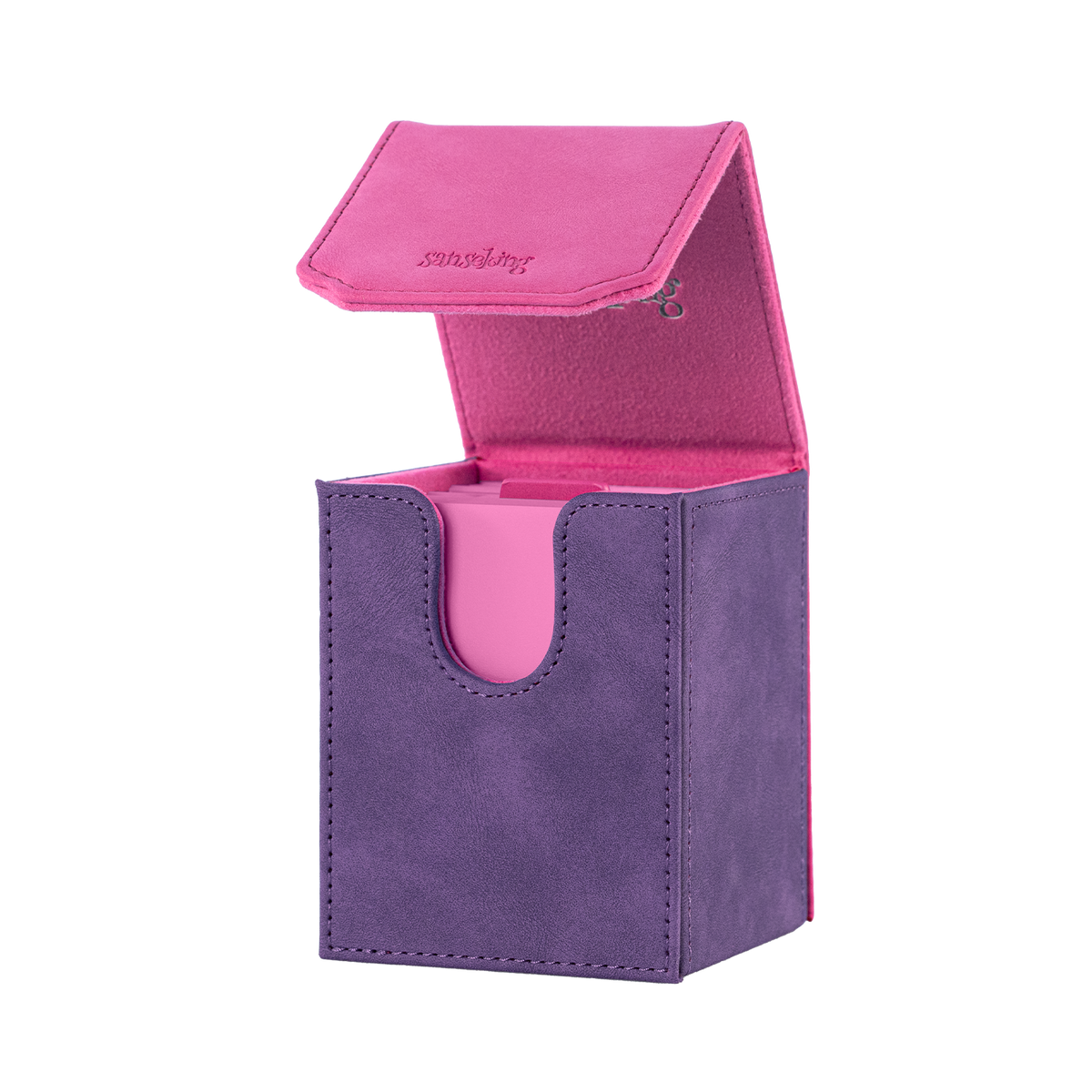 Color-Block Pu Deck Box Chic Red with 1 Divider