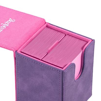 Color-Block Pu Deck Box Chic Red with 1 Divider