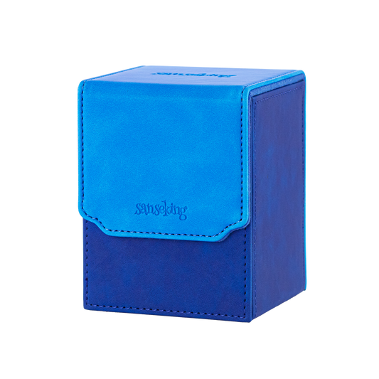 Color-Block Pu Deck Box Dark Blue with 1 Divider