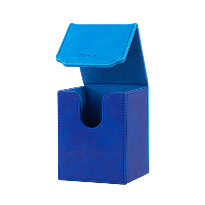 Color-Block Pu Deck Box Dark Blue with 1 Divider