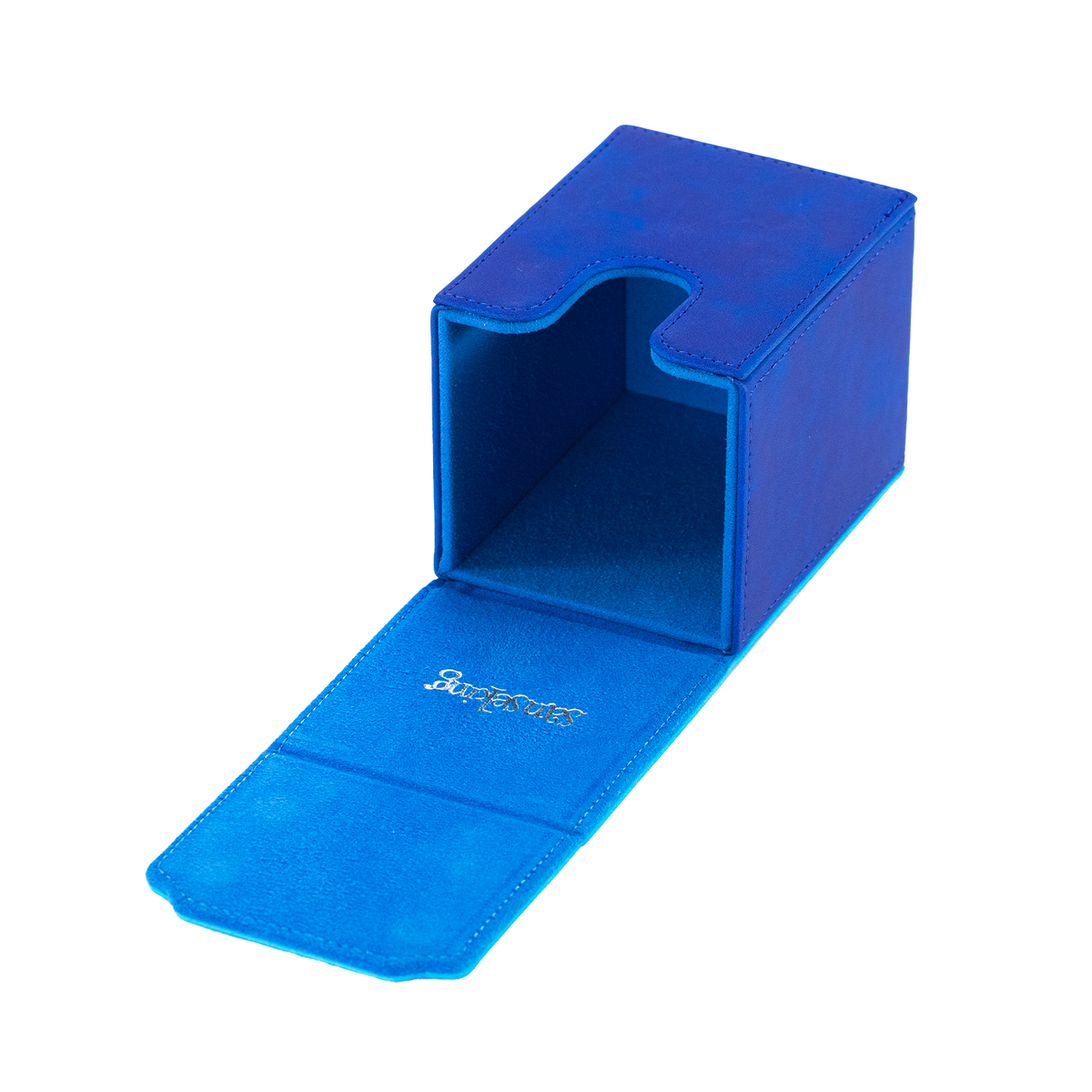 Color-Block Pu Deck Box Dark Blue with 1 Divider