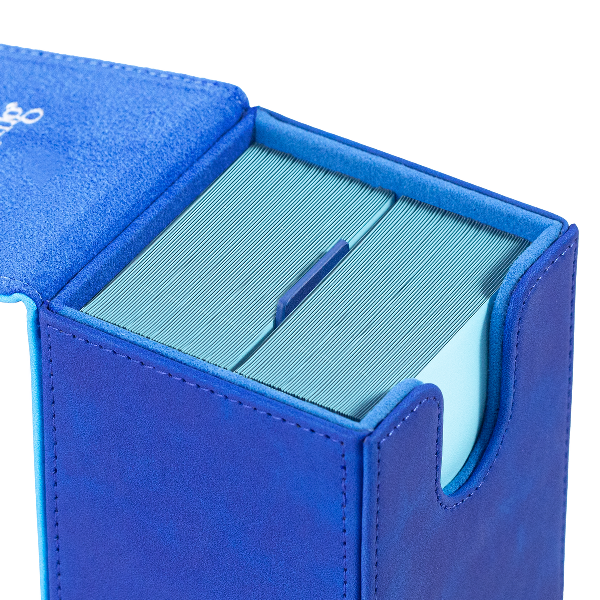 Color-Block Pu Deck Box Dark Blue with 1 Divider