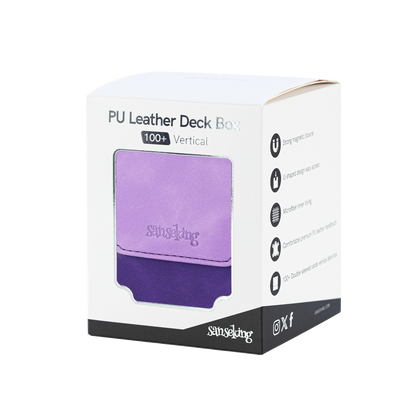 Color-Block Pu Deck Box Purple with 1 Divider