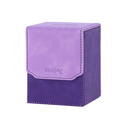 Color-Block Pu Deck Box Purple with 1 Divider