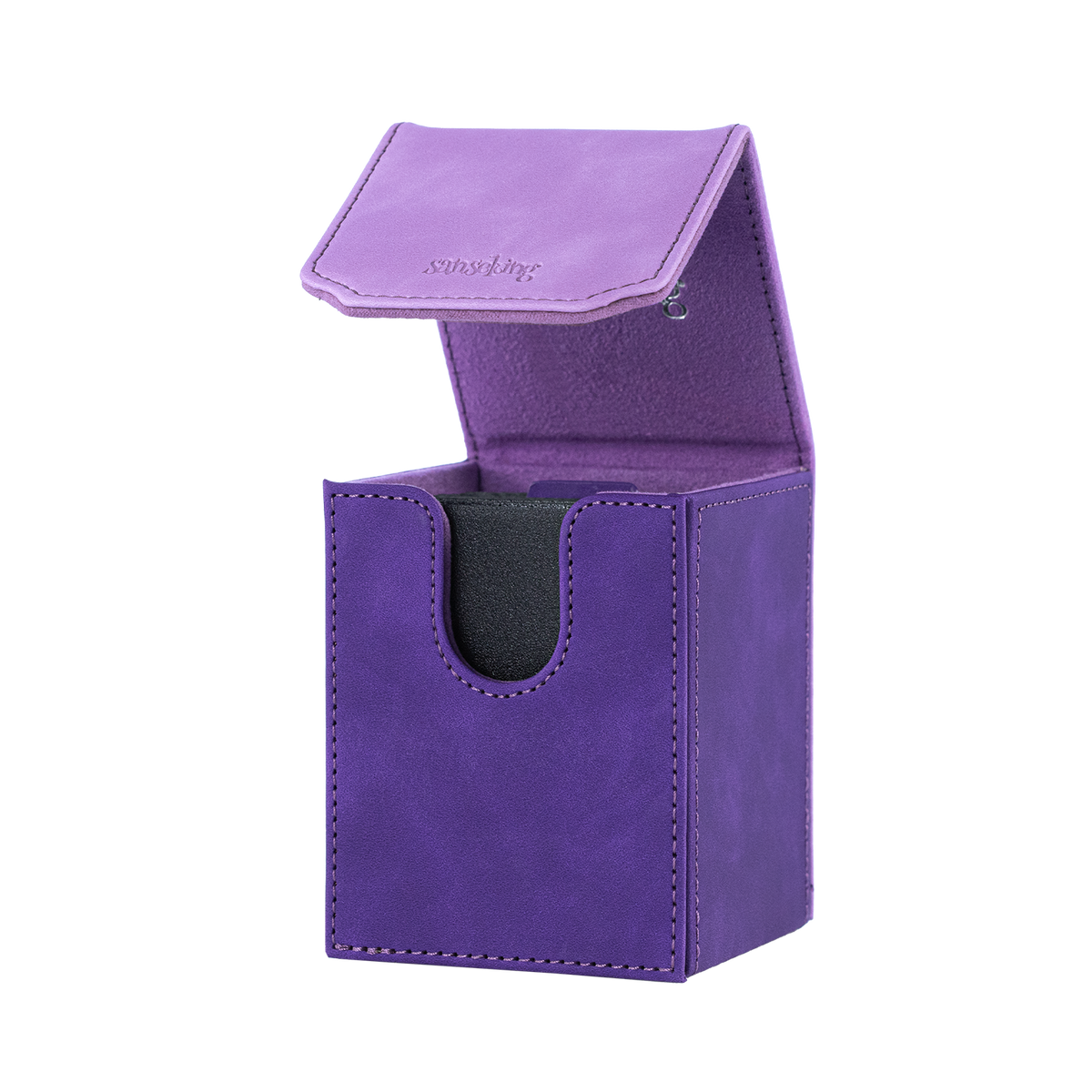 Color-Block Pu Deck Box Purple with 1 Divider