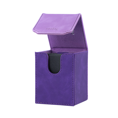 Color-Block Pu Deck Box Purple with 1 Divider