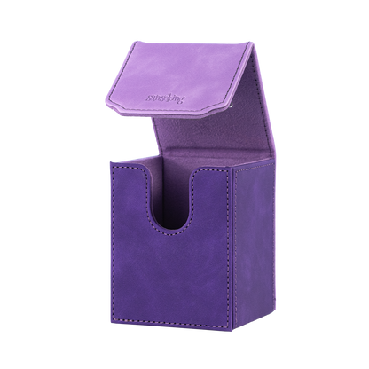 Color-Block Pu Deck Box Purple with 1 Divider