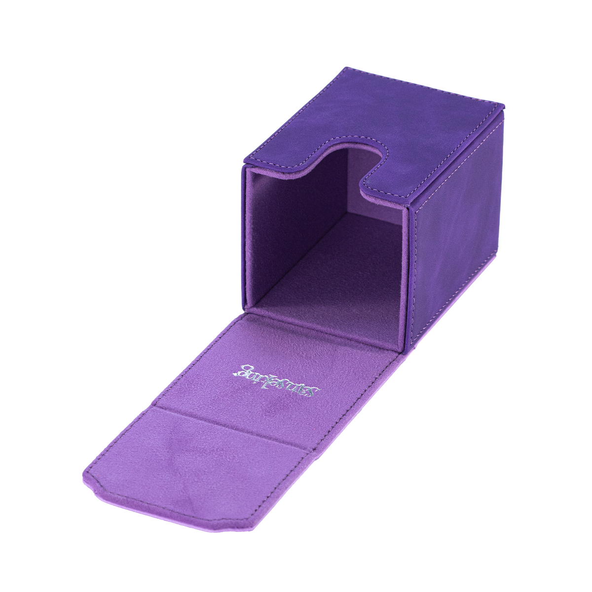 Color-Block Pu Deck Box Purple with 1 Divider
