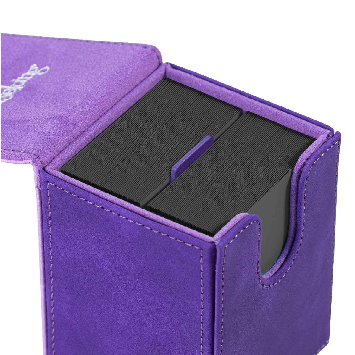 Color-Block Pu Deck Box Purple with 1 Divider