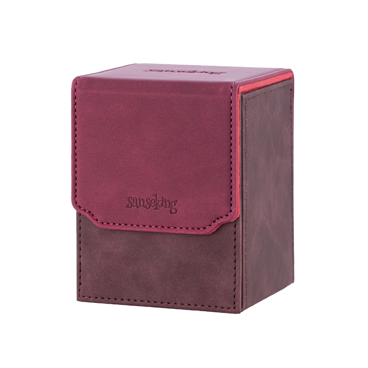 Color-Block Pu Deck Box Red with 1 Divider