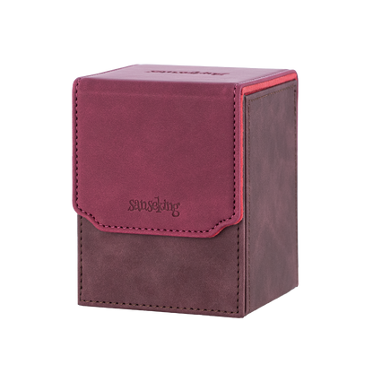 Color-Block Pu Deck Box Red with 1 Divider