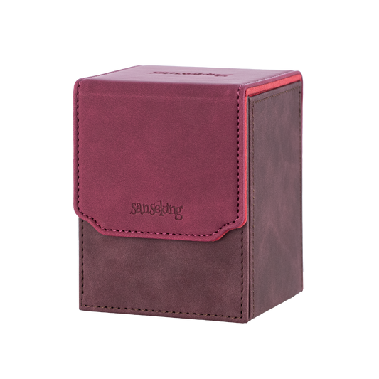 Color-Block Pu Deck Box Red with 1 Divider