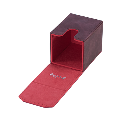 Color-Block Pu Deck Box Red with 1 Divider