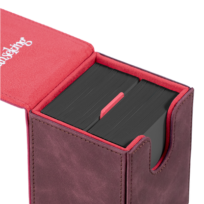 Color-Block Pu Deck Box Red with 1 Divider