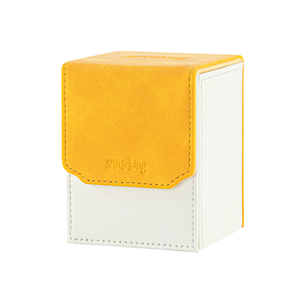 Color-Block Pu Deck Box Yellow with 1 Divider